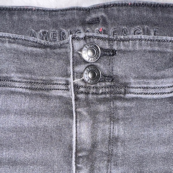 American Eagle Outfitters Women's Black  Charcoal Gray Jeans - Picture 4 of 9